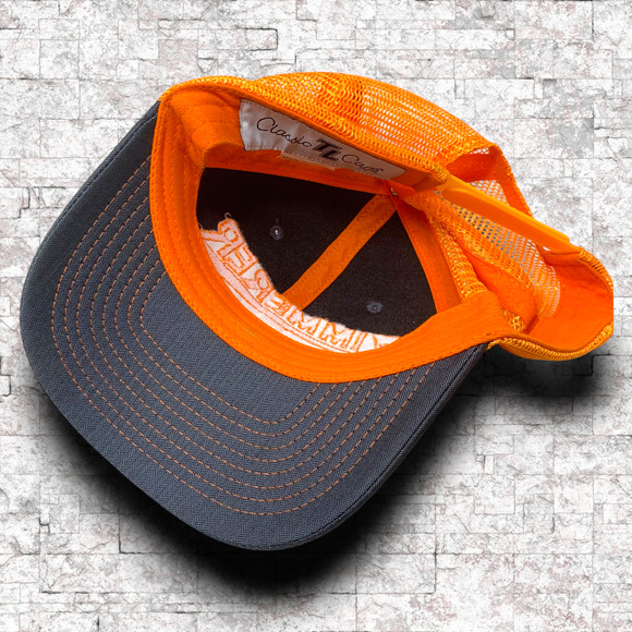Zimmerer Kubota ZK Embroidered Trucker Hat Cap Snapback Orange Gray Mesh Back - Picture 5 of 6